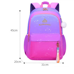 Gradient School Bag(Blue and Purple)