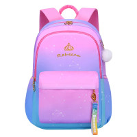 Gradient School Bag(Blue and Pink)