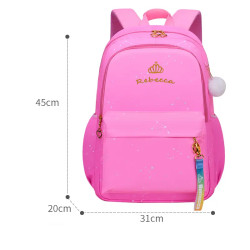 Gradient School Bag(Rose Red)