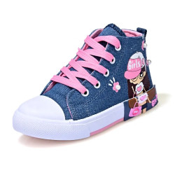 High Top Canvas Shoes(Sky Blue)