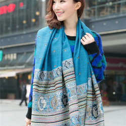 Pashmina Scarf(Cerulean Blue)