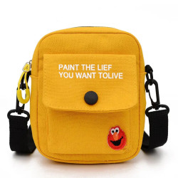 Sesame Street shoulder bag(Fluorescent Yellow)