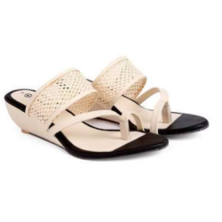 Ladies Block Heel Sandals(Biege)